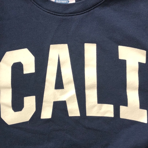 Old Navy Cali Crewneck Pullover Navy Comfy Unisex - Picture 2 of 7
